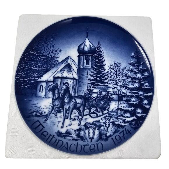1974 BAREUTHER Christmas Plate Hinterzarten in the Black Forest Germany Vtg - Picture 3 of 11